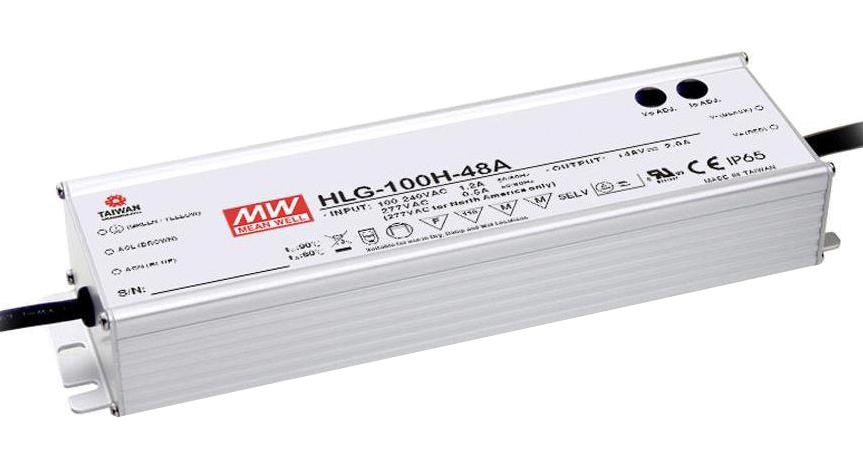 HLG-100H-36 LED DRIVER, CONST CURRENT/VOLTAGE, 95.4W MEAN WELL