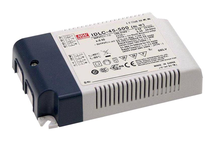 IDLC-45-1050 LED DRIVER, AC/DC, CONST CURRENT, 45.15W MEAN WELL