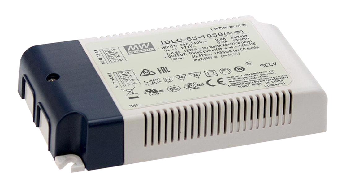 IDLC-65-1050 LED DRIVER, AC/DC, CONST CURRENT, 65.1W MEAN WELL