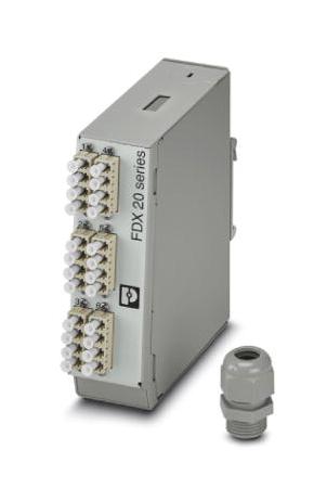 FOC-FDX20-PP-LCQ6-MM DIN RAIL SPLICE BOX, 12 X LC DUPLEX PHOENIX CONTACT