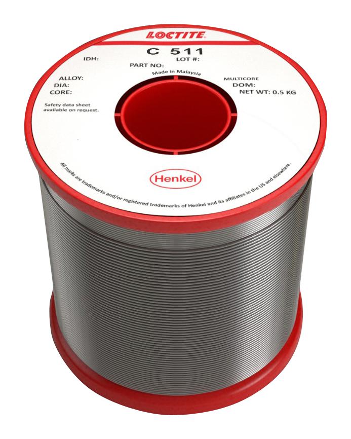 D620505 SOLDER WIRE, CRYSTAL 505, 0.71MM, 500G MULTICORE / LOCTITE