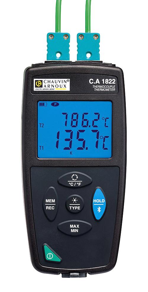 P01654822 THERMOCOUPLE THERMOMETER, 2CH, 1767DEG C CHAUVIN ARNOUX
