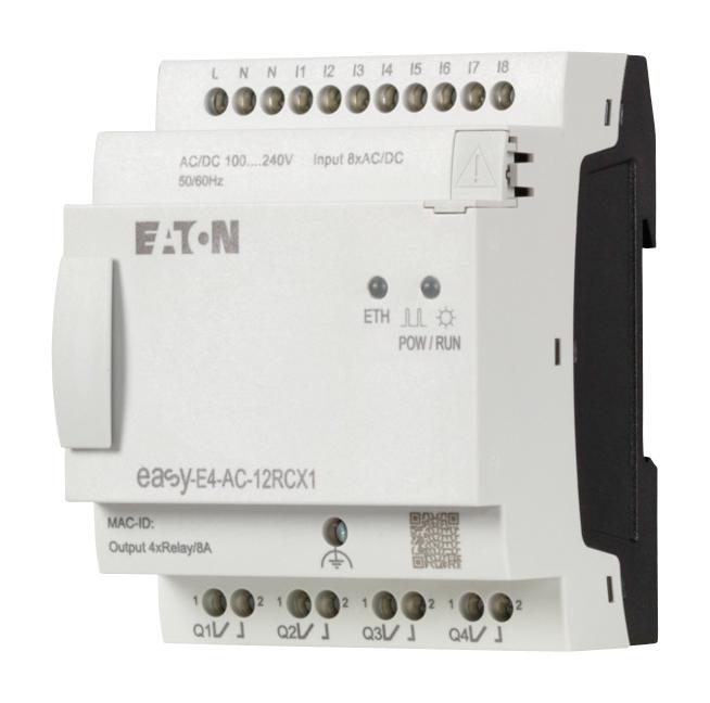 EASY-E4-AC-12RCX1 CONTROL RELAY W/LED, 8 I/P, 4 O/P EATON MOELLER