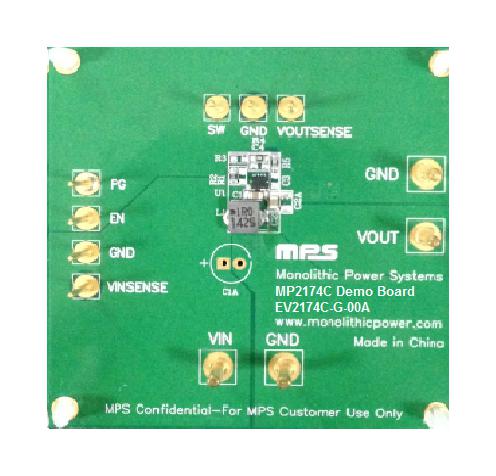 EV2174C-G-00A EVAL BOARD, SYNCHRONOUS BUCK CONVERTER MONOLITHIC POWER SYSTEMS (MPS)