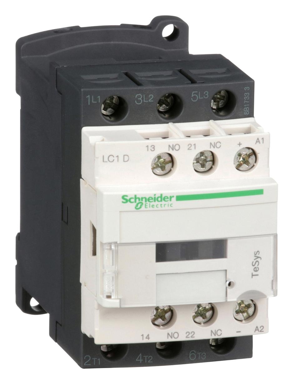 LC1D12JL CONTACTOR, 3PST-NO, 12V, DIN RAIL/PANEL SCHNEIDER ELECTRIC