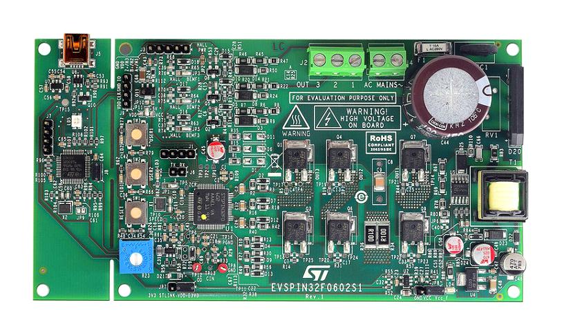 EVSPIN32F0602S1 EVAL BOARD, 3 PHASE BLDC & PMSM MOTOR STMICROELECTRONICS