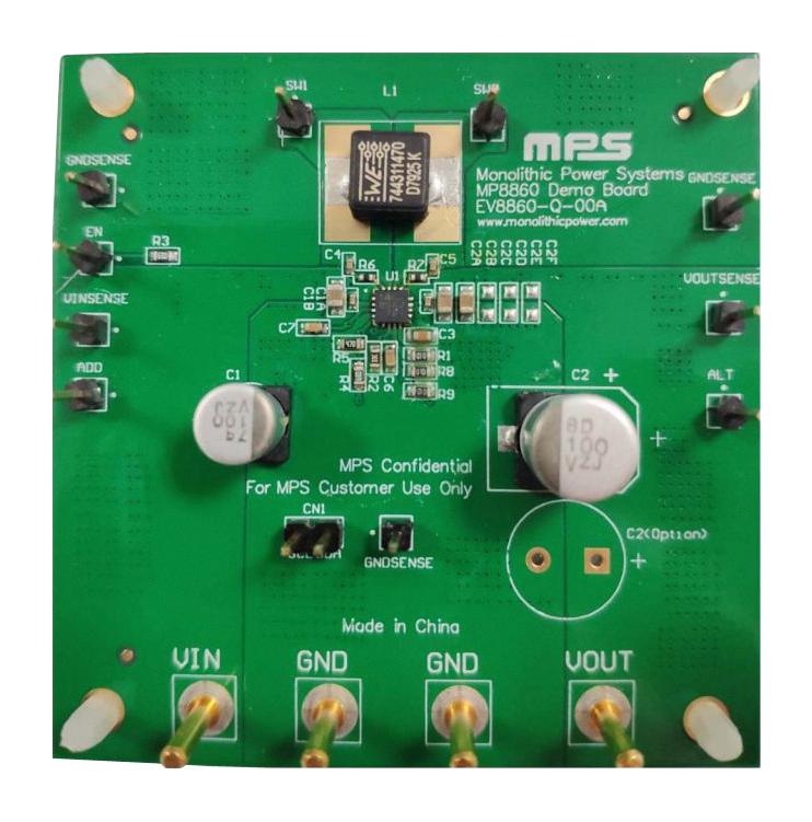 EV8860-Q-00A EVAL BOARD, SYNC BUCK-BOOST CONVERTER MONOLITHIC POWER SYSTEMS (MPS)