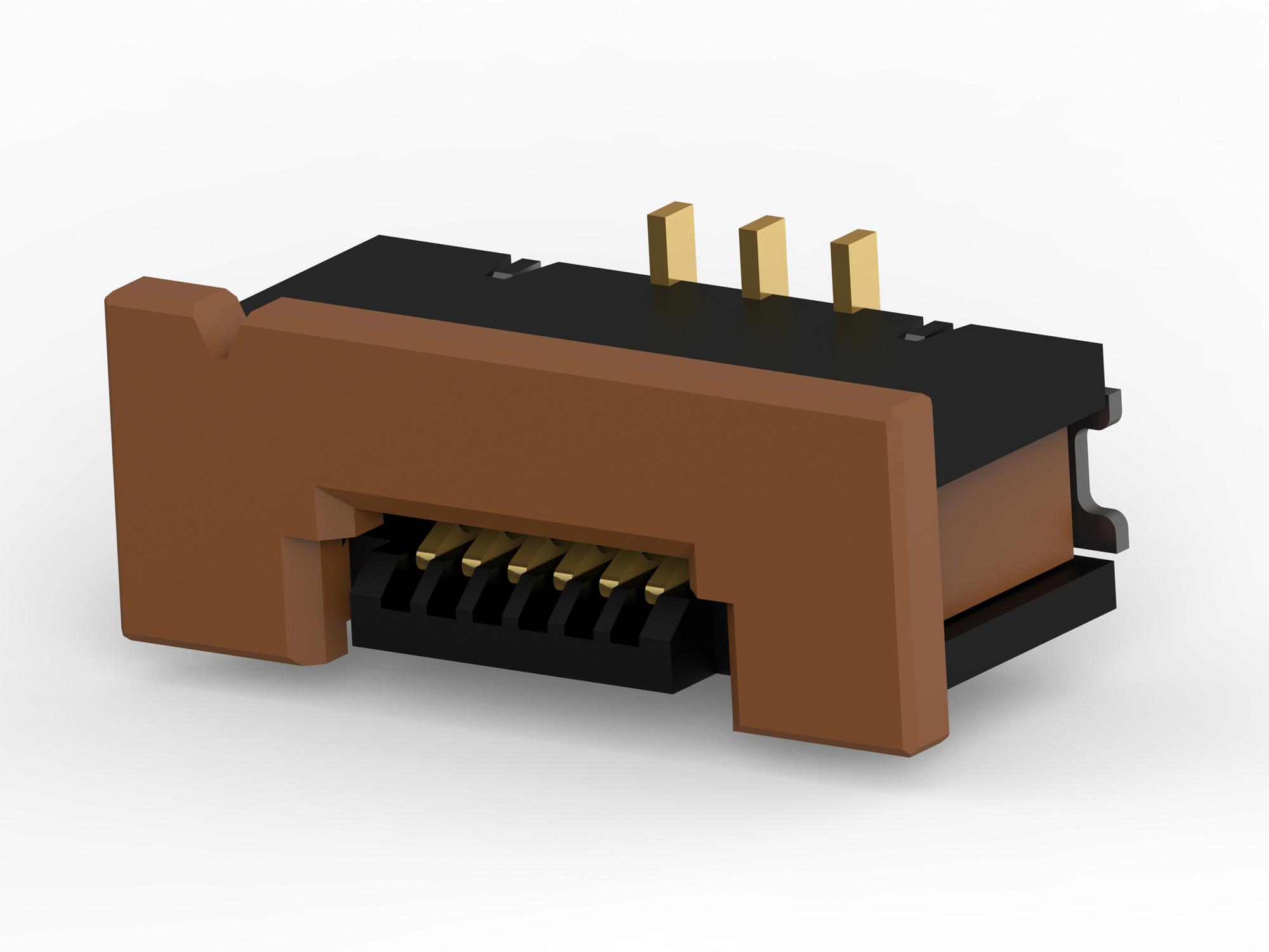 1734742-6 CONNECTOR, FFC/FPC, 6POS, 1, 0.5MM TE CONNECTIVITY