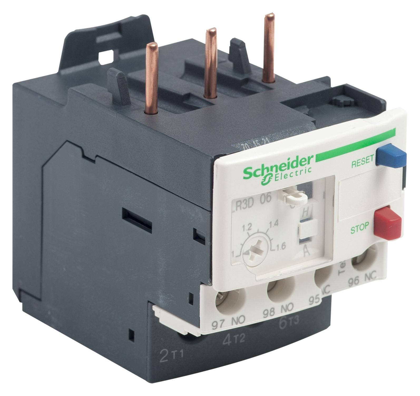 LR3D06 THERMAL OVERLOAD RELAY, 1A-1.6A, 690VAC SCHNEIDER ELECTRIC
