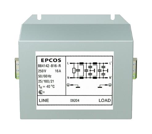 B84142B0008R000 POWER LINE FILTER, 1 PHASE, 8A, 250V EPCOS