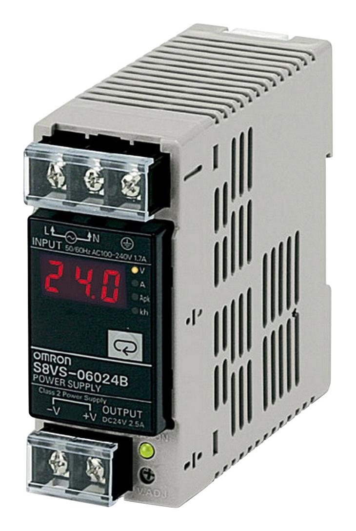 S8VS-06024B POWER SUPPLY, AC-DC, 24V, 2.5A OMRON