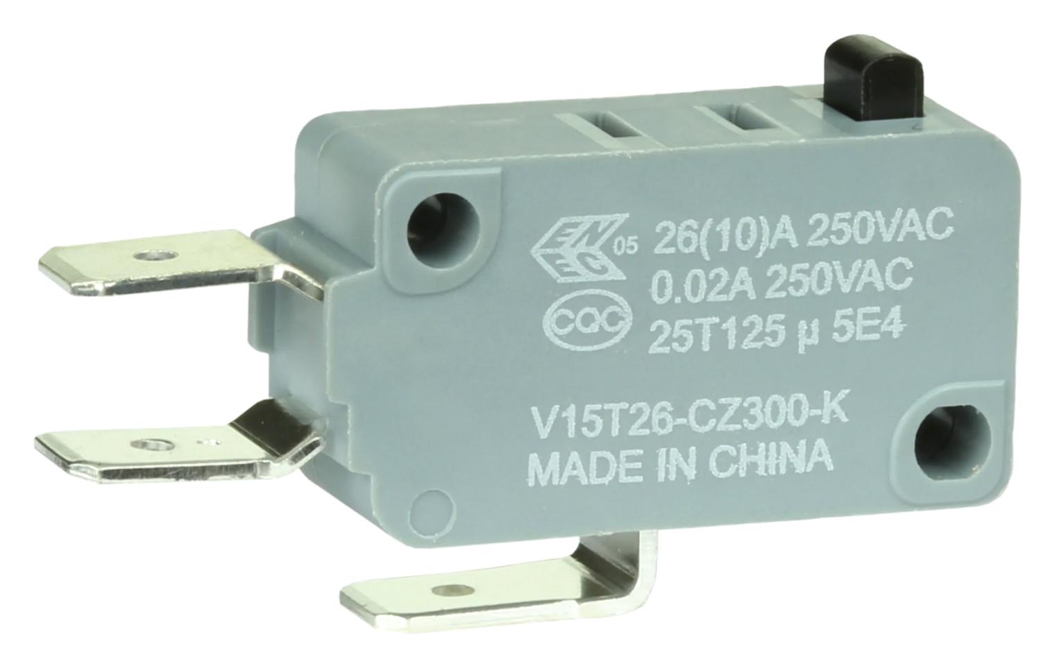 V15T26-CZ300-K MICROSWITCH, SPDT, PLUNGER, 26A, 250VAC HONEYWELL