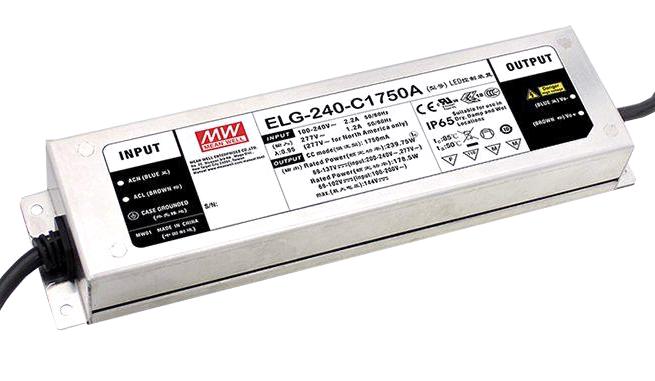 ELG-240-54AB-3Y LED DRIVER, CONST CURRENT/VOLT, 240.3W MEAN WELL