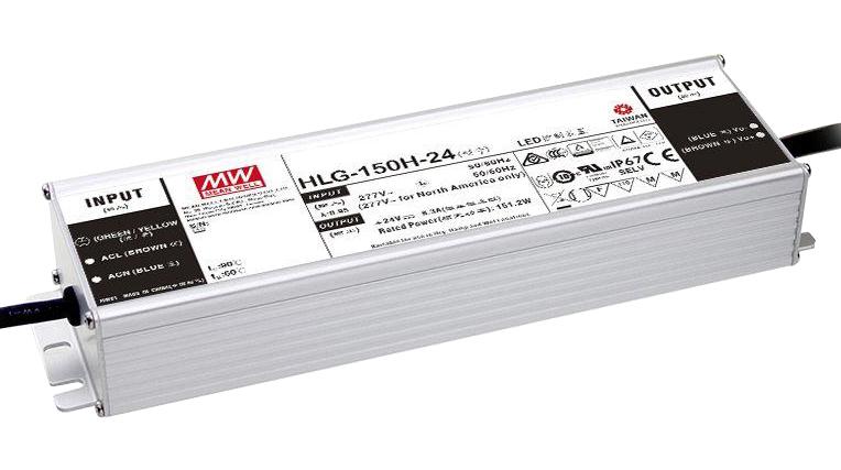 HLG-150H-15B LED DRIVER, CONSTANT CURRENT/VOLT, 150W MEAN WELL