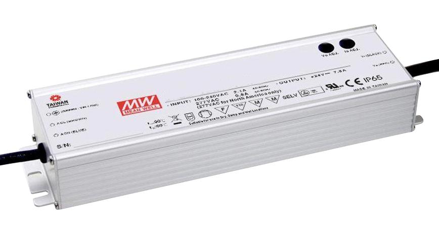 HLG-185H-30 LED DRIVER, CONSTANT CURRENT/VOLT, 186W MEAN WELL