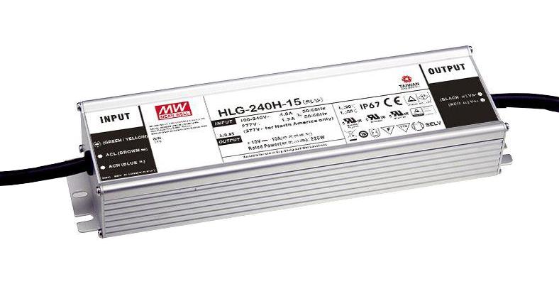 HLG-240H-48AB LED DRIVER, CONSTANT CURRENT/VOLT, 240W MEAN WELL