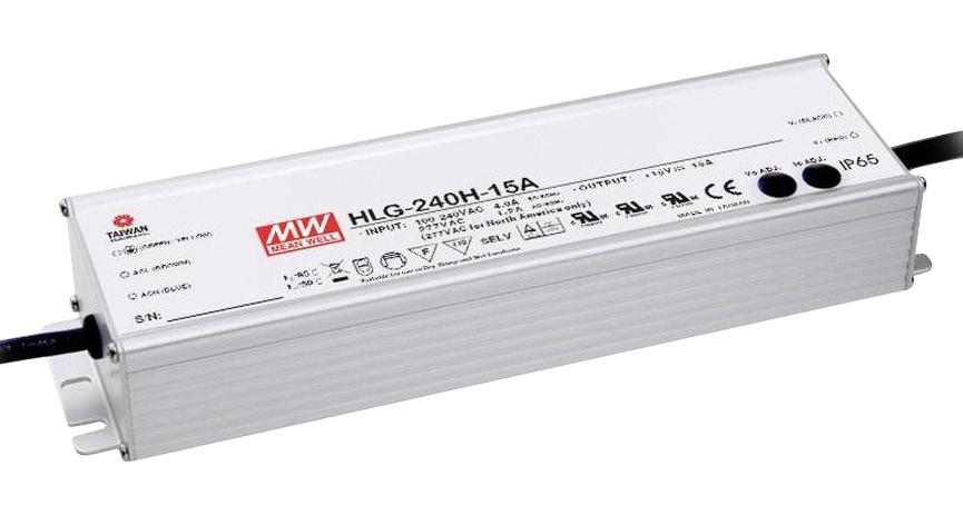 HLG-240H-20A LED DRIVER, CONSTANT CURRENT/VOLT, 240W MEAN WELL