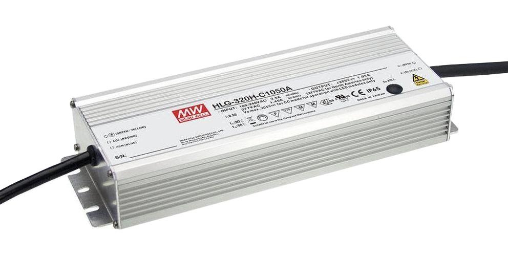 HLG-320H-C700B LED DRIVER, CONSTANT CURRENT, 299.6W MEAN WELL