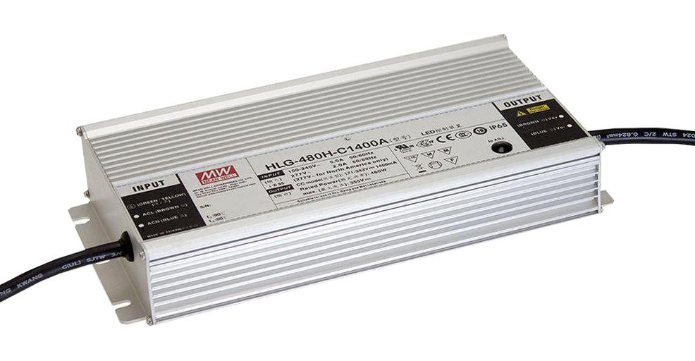 HLG-480H-54AB LED DRIVER, CONST CURRENT/VOLT, 480.6W MEAN WELL