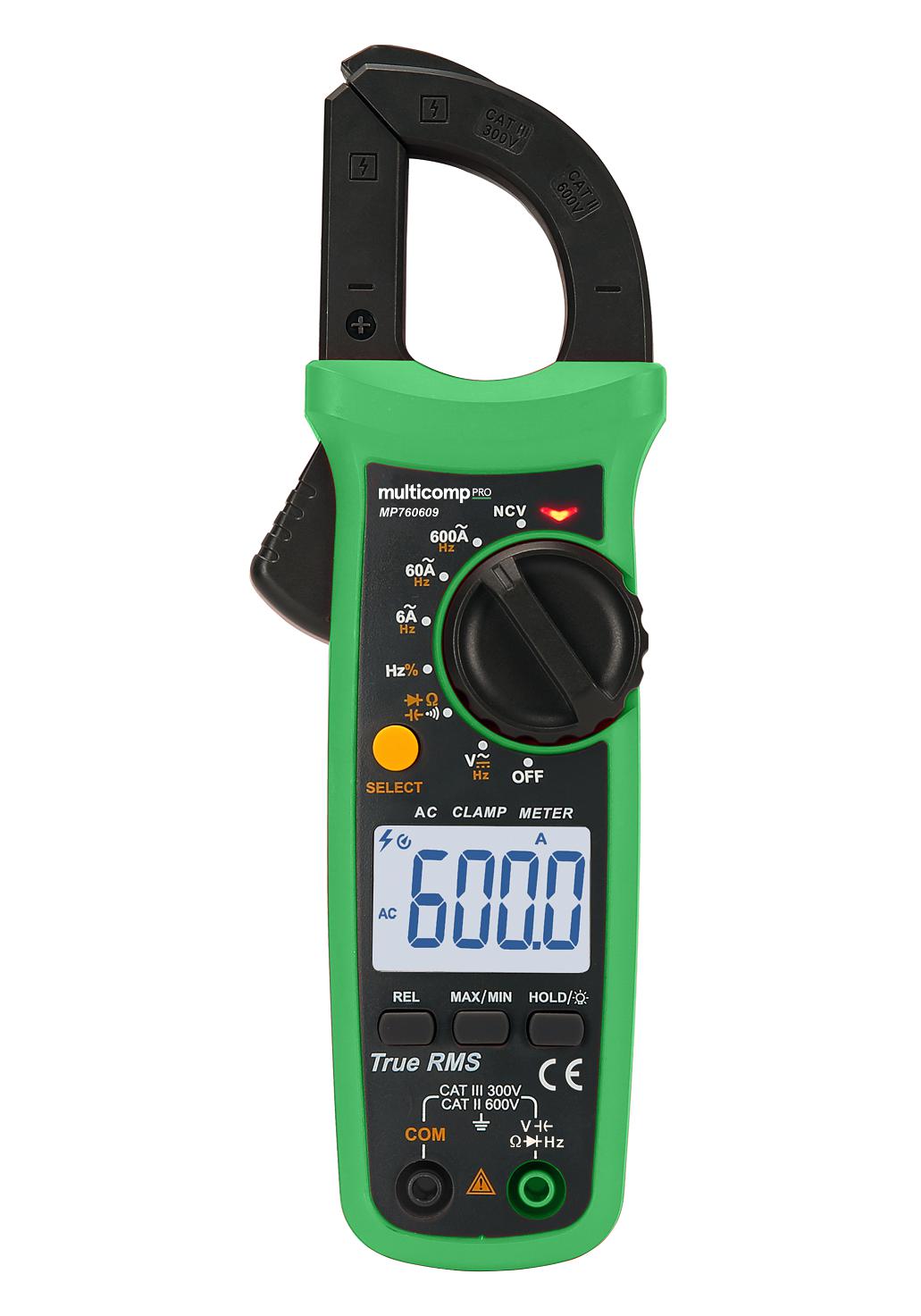 MP760609 DIG CLAMP MULTIMETER, 6000 COUNT, 600A MULTICOMP PRO