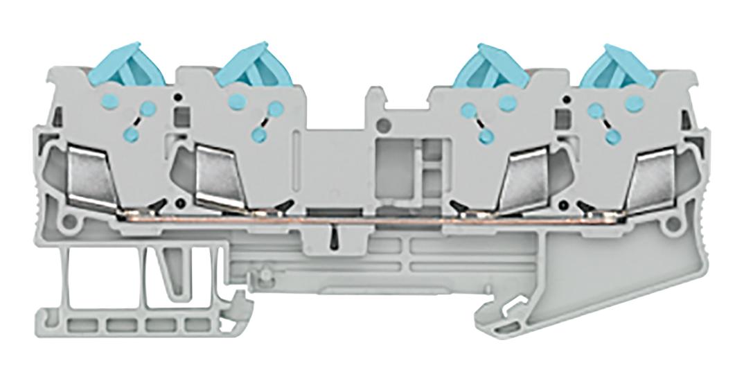 8WH3004-0AE00 DINRAIL TERMINAL BLOCK, 4WAY, 16AWG, GRY SIEMENS