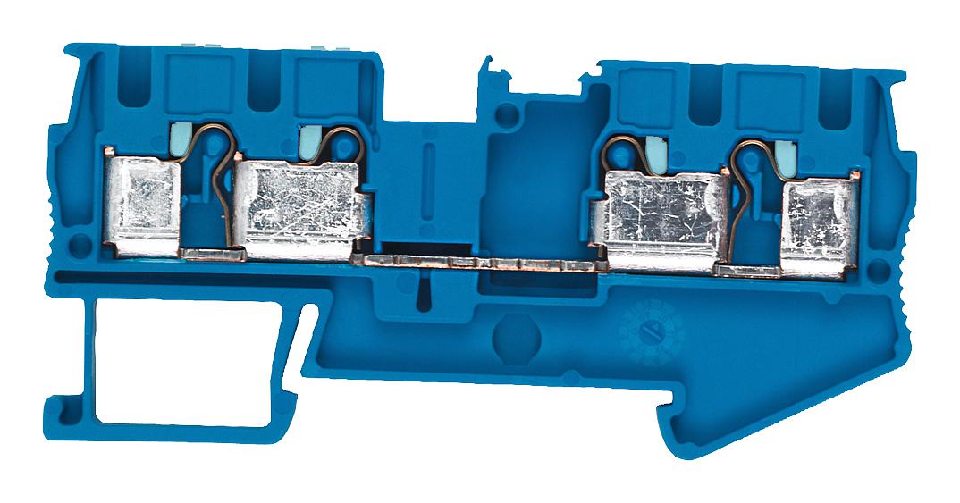 8WH6004-0AG01 DINRAIL TERMINAL BLOCK, 4WAY, 10AWG, BLU SIEMENS