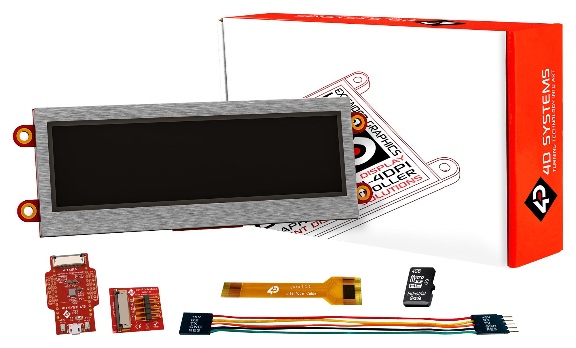SK-PIXXILCD-39P4 STARTER KIT, 3.9" GRAPHIC DISPLAY 4D SYSTEMS