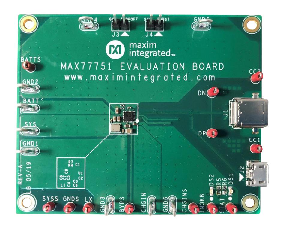 MAX77751CEVKIT# EVAL KIT, USB TYPE-C AUTONOMOUS CHARGER MAXIM INTEGRATED / ANALOG DEVICES