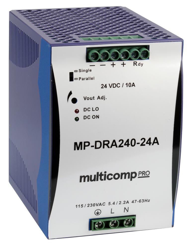 MP-DRA240-48A POWER SUPPLY, AC-DC, 48V, 5A MULTICOMP PRO