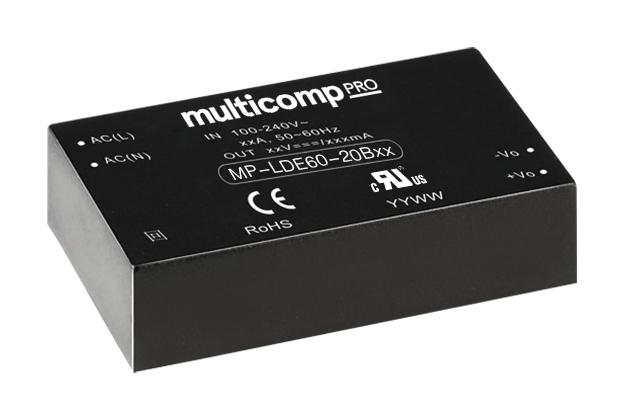 MP-LDE60-20B05 POWER SUPPLY, AC-DC, 5V, 10A MULTICOMP PRO