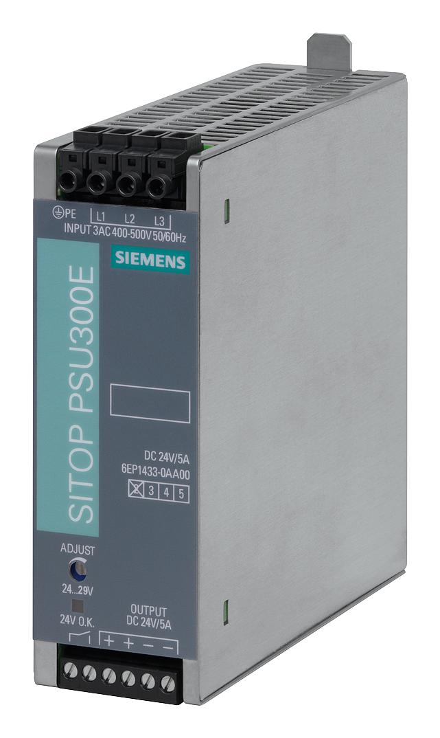 6EP1433-0AA00 POWER SUPPLY, AC-DC, 24V, 5A SIEMENS