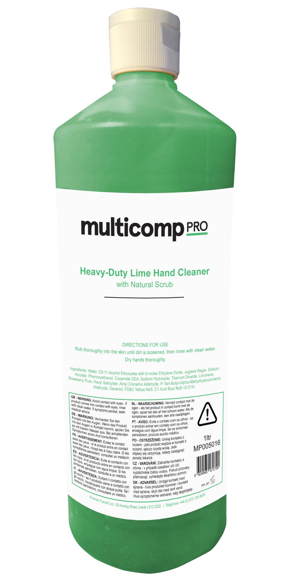 MP005016 LIME HAND CLEANER, 1L, FLIP-TOP BOTTLE MULTICOMP PRO