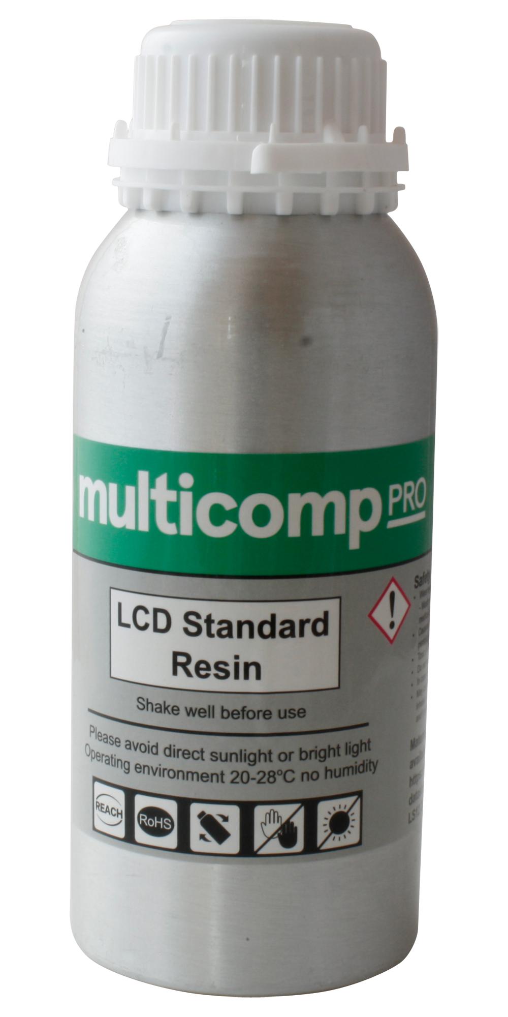 MP004390 LCD STANDARD RESIN, CLEAR, 500G, 35% MULTICOMP PRO