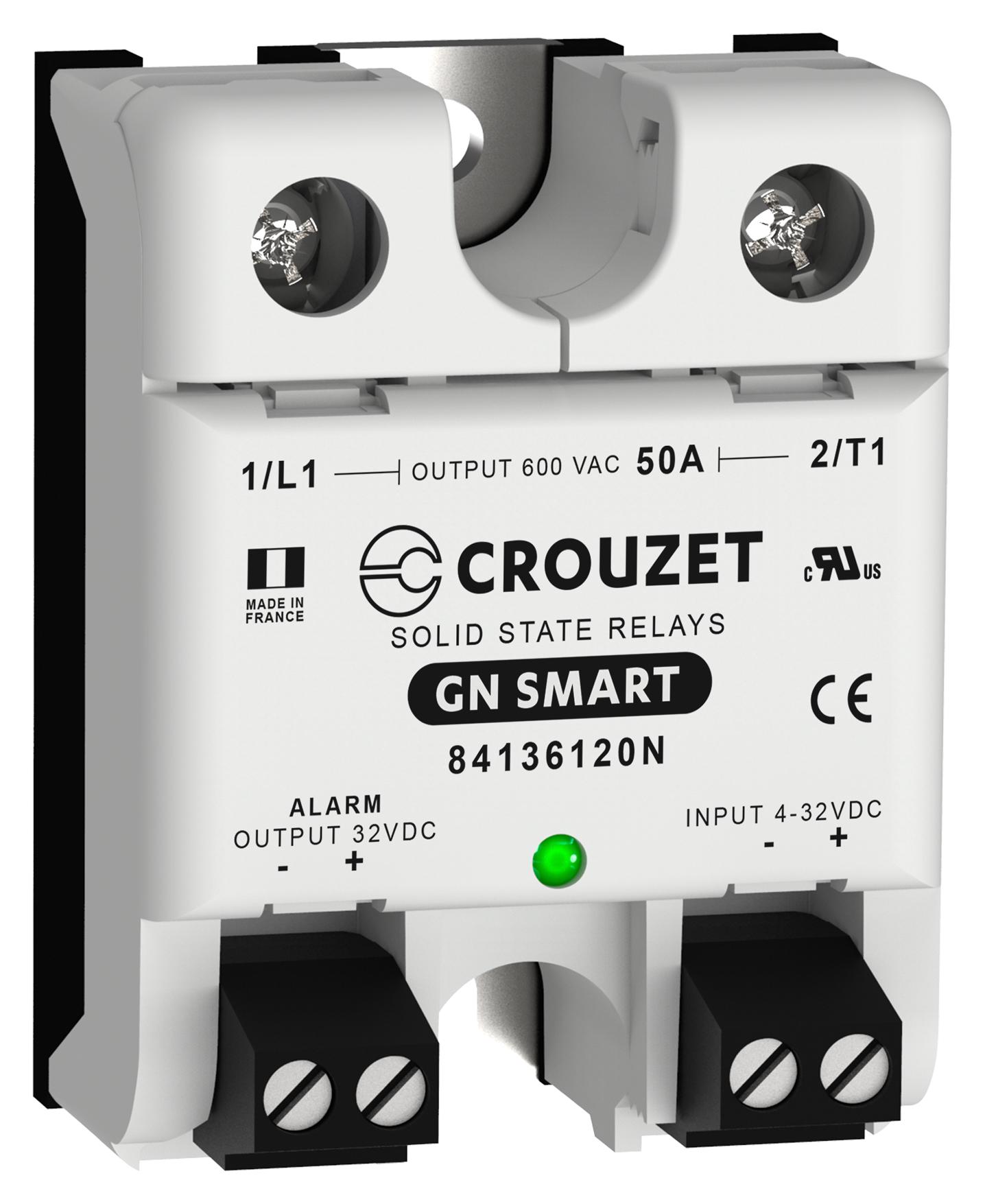 84136120N SOLID STATE RELAY, 50A, 24-600VAC, PANEL CROUZET