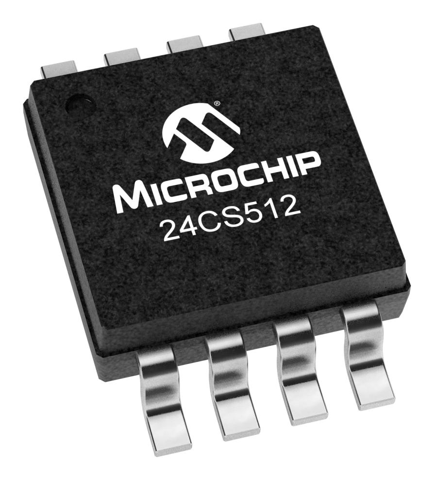 24CS512-E/MS EEPROM, 512KBIT, -40 TO 125DEG C MICROCHIP