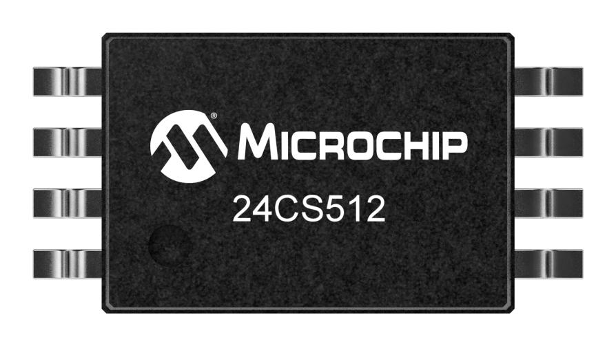 24CS512-E/ST EEPROM, 512KBIT, -40 TO 125DEG C MICROCHIP