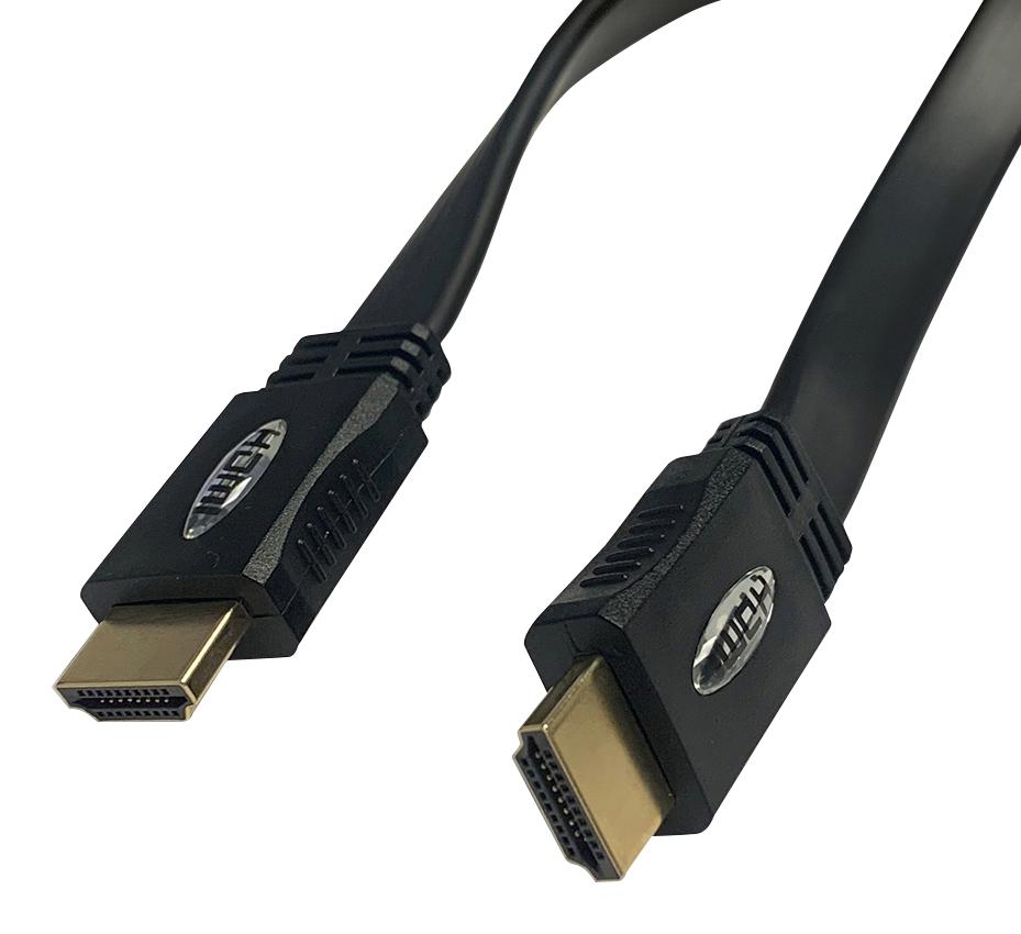 2410HQF-10 CABLE, FLAT HDMI PLUG-PLUG, 10M, BLK VIDEK