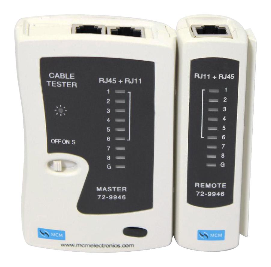 72-9946. NETWORK CABLE TESTER, RJ-45/RJ-11 CABLE PRO SIGNAL