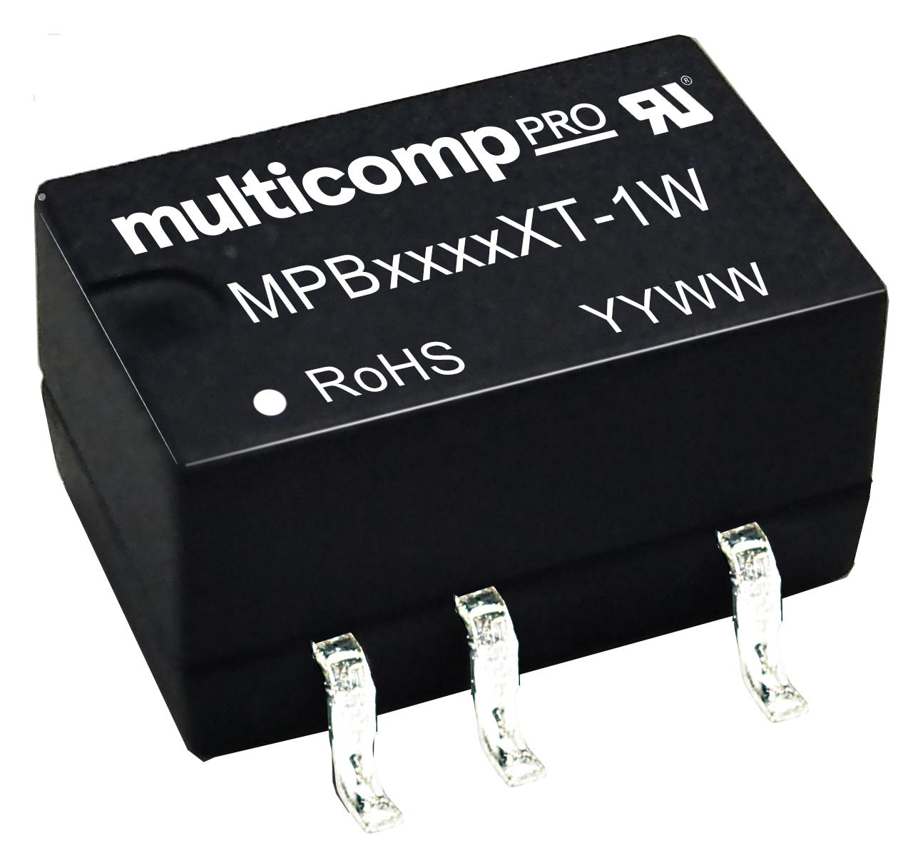 MPB1212XT-1W DC-DC CONVERTER, 12V, 0.084A MULTICOMP PRO