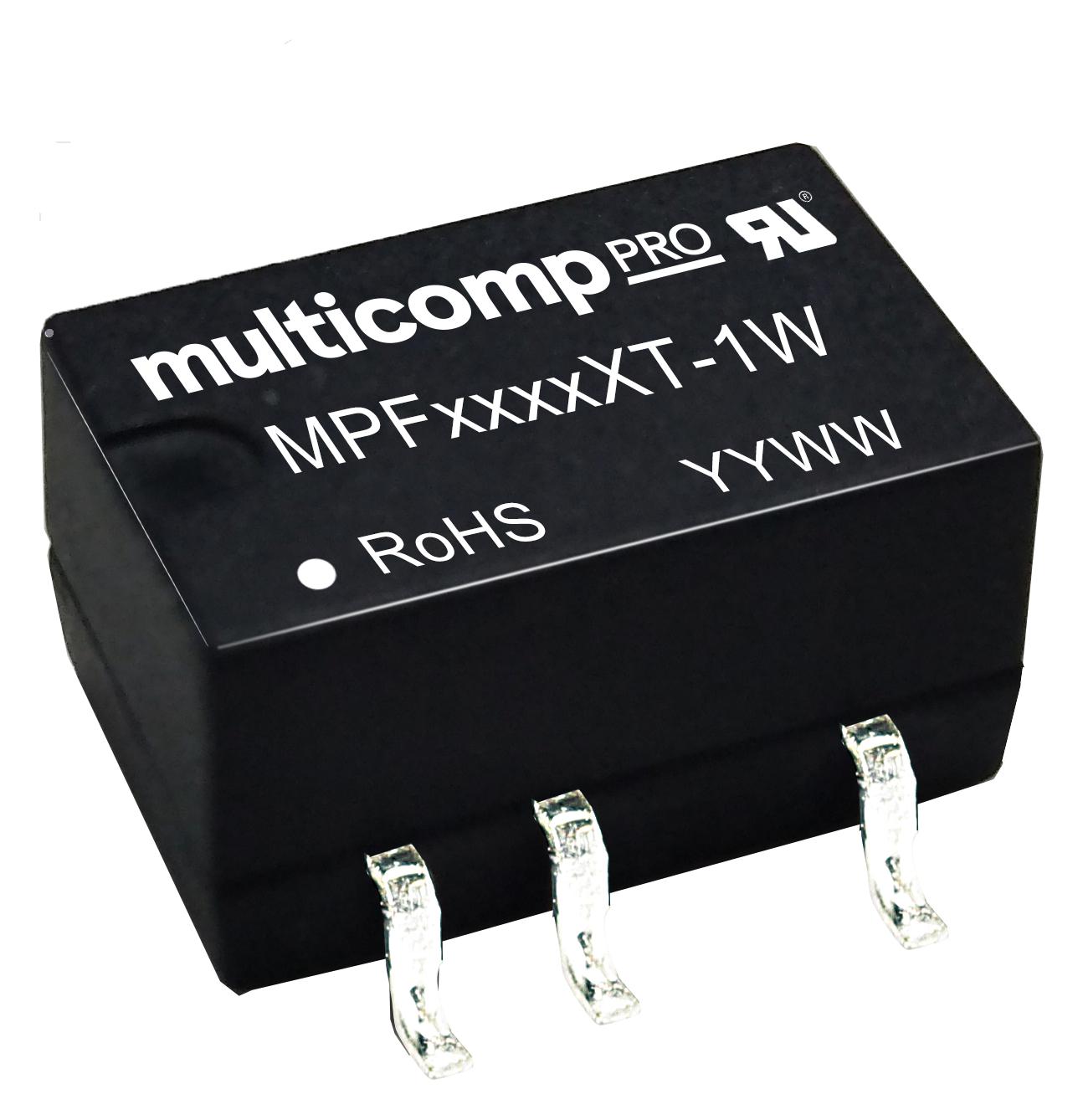 MPF0512XT-1W DC-DC CONVERTER, 12V, 0.084A MULTICOMP PRO