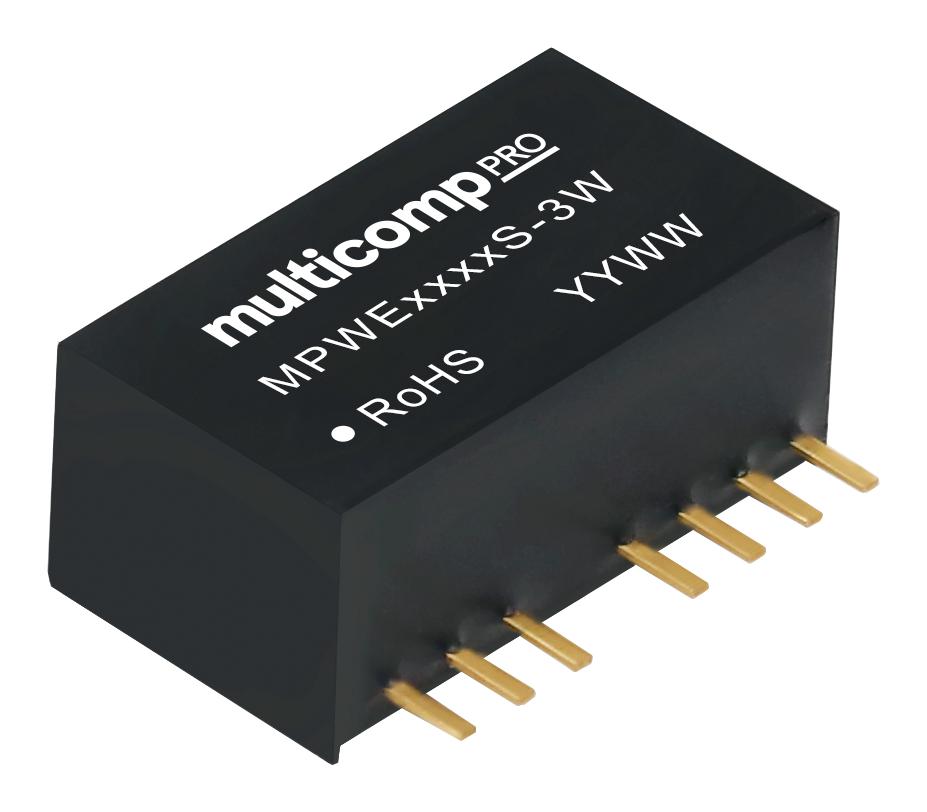 MPWF1212S-3W DC-DC CONVERTER, 12V, 0.25A MULTICOMP PRO