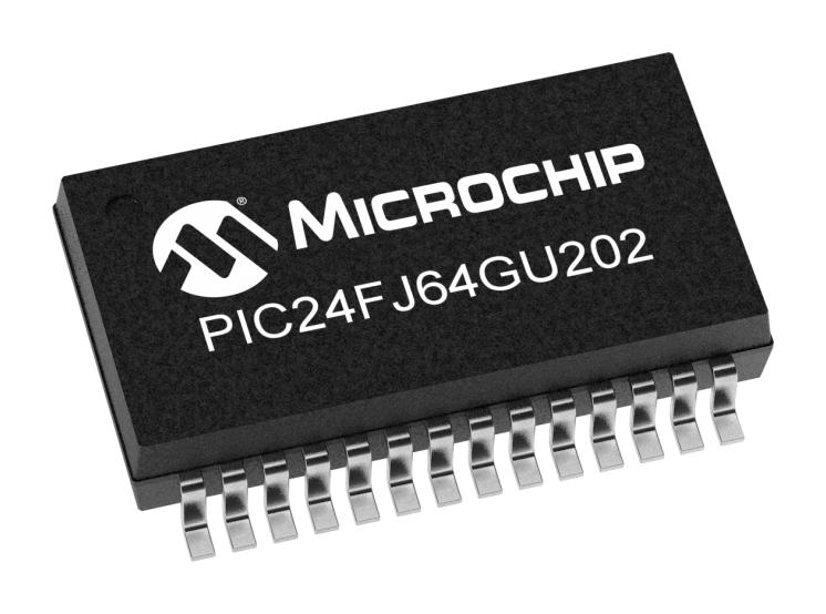PIC24FJ64GU202-I/SS MCU, 16BIT, 32MHZ, SSOP-28 MICROCHIP
