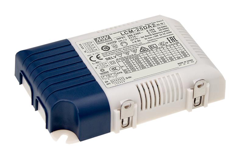 LCM-25DA2 LED DRIVER, CONSTANT CURRENT, 25.2W MEAN WELL