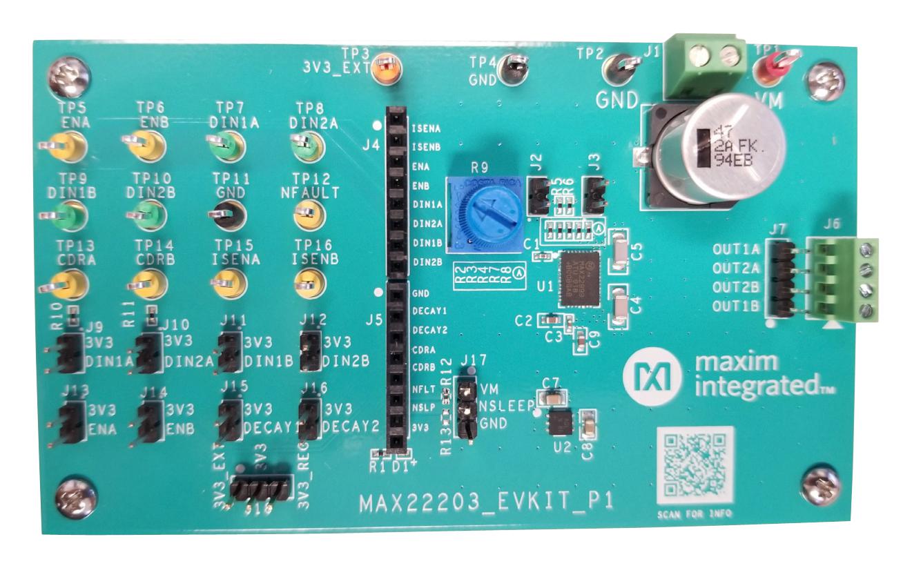 MAX22203EVKIT# EVAL KIT, DC BRUSHED MOTOR MAXIM INTEGRATED / ANALOG DEVICES
