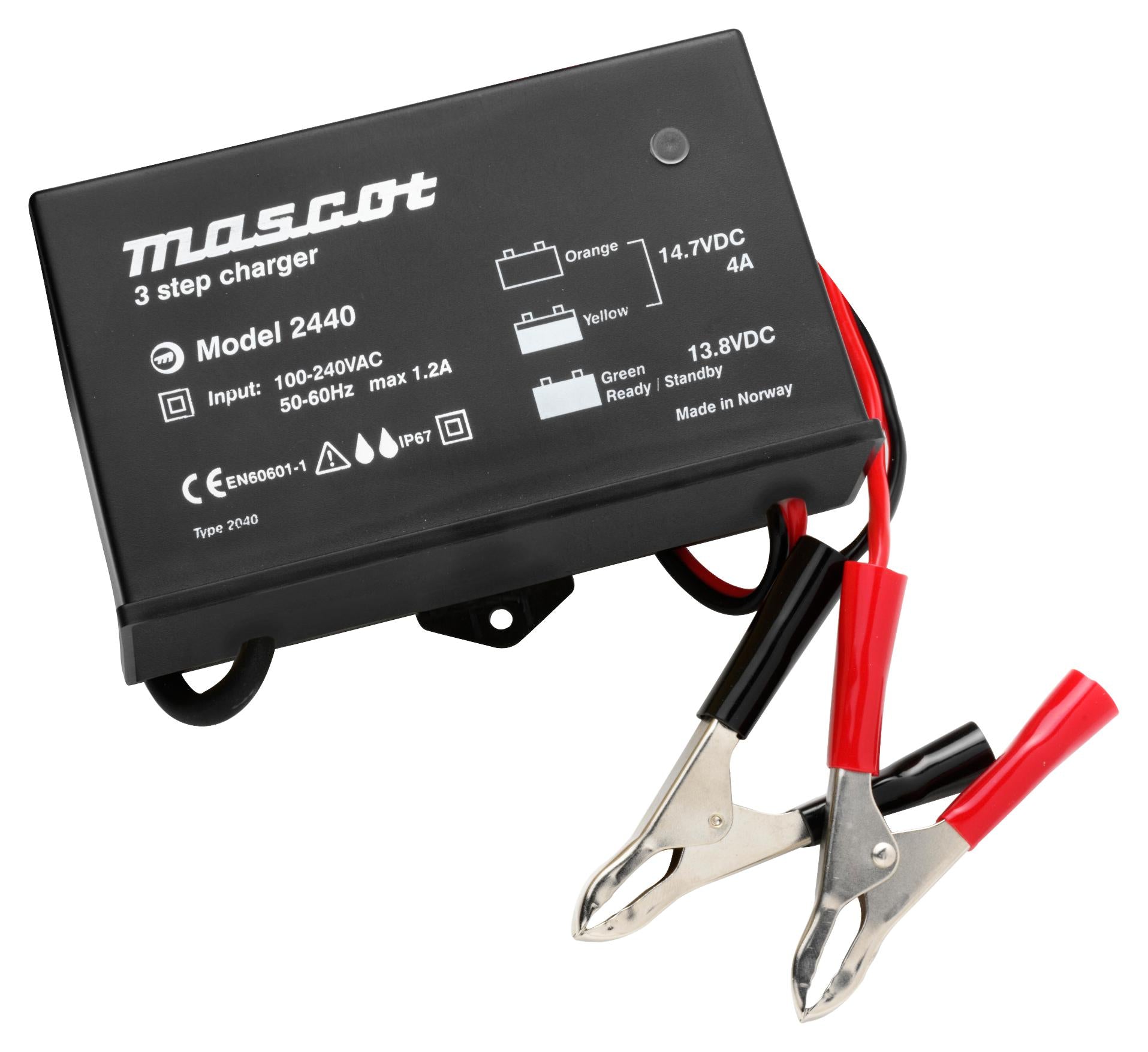 2440000224 BATT CHARGER, LEAD ACID, 24V, 2.5A, IP67 MASCOT