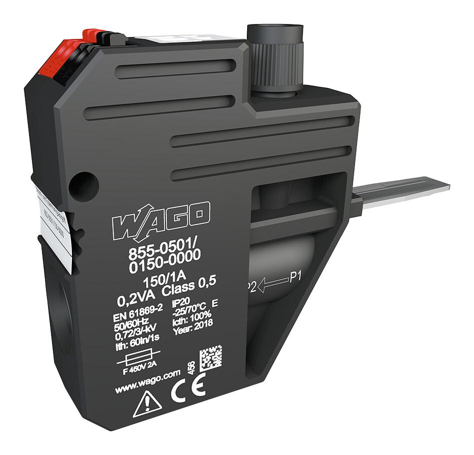855-501/150-000 CURRENT AND VOLTAGE TAP, 150A/1A, 400VAC WAGO