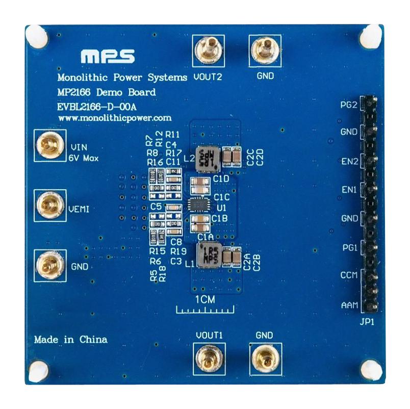 EVBL2166-D-00A EVAL BOARD, SYN BUCK WITH PG AND SS MONOLITHIC POWER SYSTEMS (MPS)
