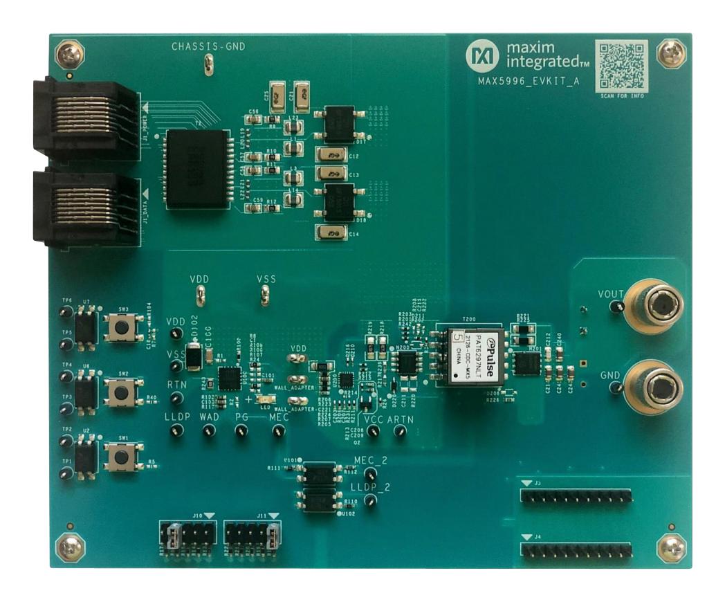 MAX5996CEVKIT# EVAL KIT, POWER OVER ETHERNET, PD CONTL MAXIM INTEGRATED / ANALOG DEVICES