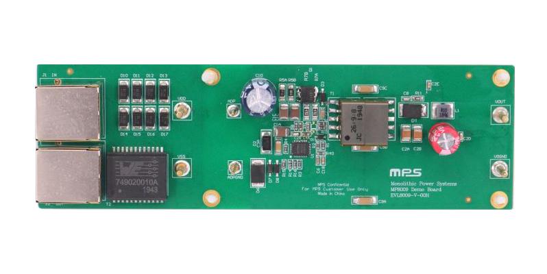 EVL8009-V-00H EVAL BOARD, POE PD W/FLYBACK CONTROLLER MONOLITHIC POWER SYSTEMS (MPS)