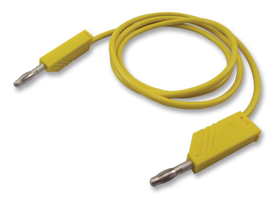 934063103 TEST LEAD, YELLOW, 1M, 60V, 32A HIRSCHMANN TEST AND MEASUREMENT